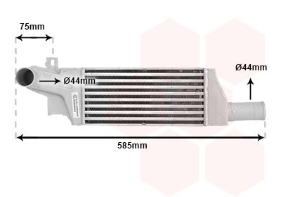 VAN WEZEL Kompressoriõhu radiaator 37004322